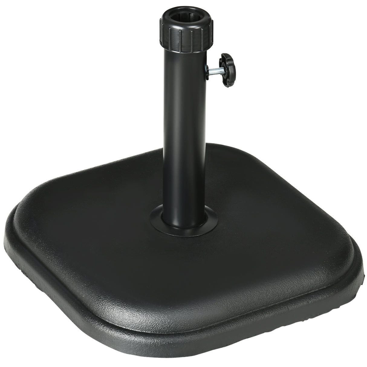 easycomfort easycomfort base per ombrellone da giardino in plastica e cemento da 11kg 36x36x31cm nero