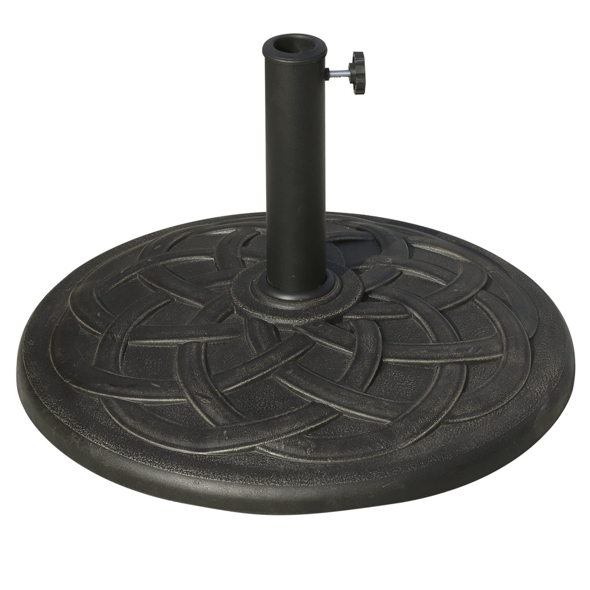easycomfort easycomfort base per ombrellone in resina 19kg con decorazioni e accoppiatore antiruggine 54 5cm bronzo