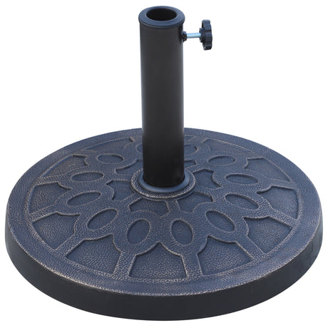 easycomfort easycomfort base per ombrellone rotondo per pali da 38 e 48 mm in resina e acciaio 45 cm bronzo