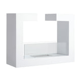 easycomfort easycomfort caminetto a bioetanolo da tavolo 2000w in acciaio inossidabile inodore con vetro 78 x 25 x 58 cm bianco ean 8055776916637