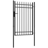 easycomfort easycomfort cancelletto di sicurezza con serratura 3 chiavi e 2 paletti in acciaio zincato 107x204 cm nero