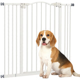 easycomfort easycomfort cancelletto per cani estensibile con 4 viti regolabili in metallo e plastica 74 100x94 cm bianco