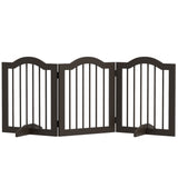 easycomfort easycomfort cancellino per cani pieghevole a 3 sezioni in legno 154 5x29 5x61cm caffe