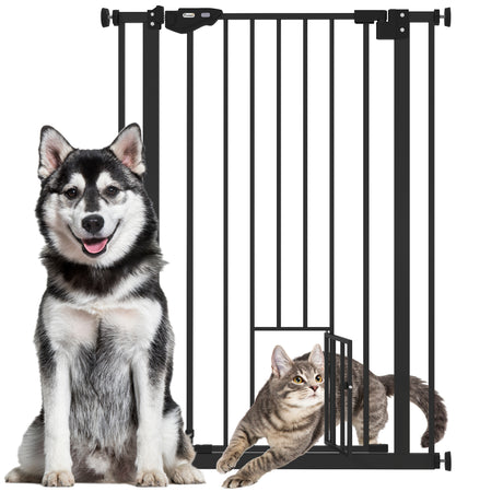 easycomfort easycomfort cancellino per cani regolabile alto con porta piccola e chiusura automatica 74 80x104cm nero