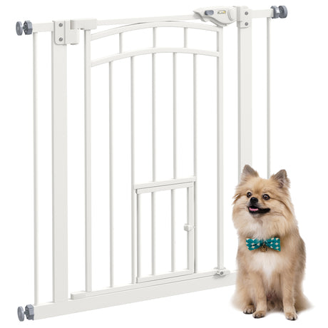 easycomfort easycomfort cancellino per cani taglia piccola e media con chiusura automatica in acciaio e pa 74 80x76 cm bianco