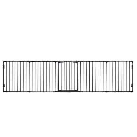 easycomfort easycomfort cancellino per cani taglia piccola e media pieghevole a 5 pannelli in metallo e plastica 300x3x74 5 cm nero