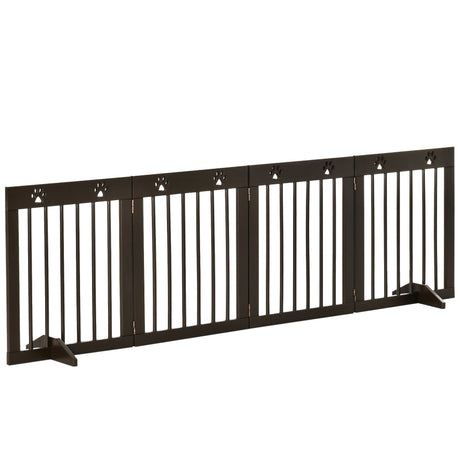 easycomfort easycomfort cancellino per cani taglia piccola pieghevole in legno di pino 204x30x61 cm marrone