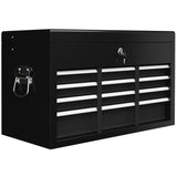 easycomfort easycomfort cassetta per attrezzi a 6 cassetti in acciaio con serratura 60x26x34cm nero