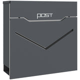 easycomfort easycomfort cassetta postale in acciaio con 2 chiavi di sicurezza fessura a v e foro di drenaggio 37x10 5x37 cm grigia