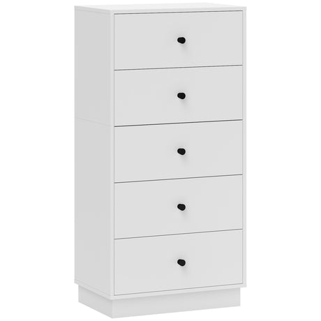 easycomfort easycomfort cassettiera 5 cassetti per camera da letto moderna e salvaspazio 47x29x95 cm bianco