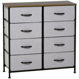 easycomfort easycomfort cassettiera 8 cassetti in tessuto rimovibili in legno e acciaio stile industriale 80x30x81 5cm