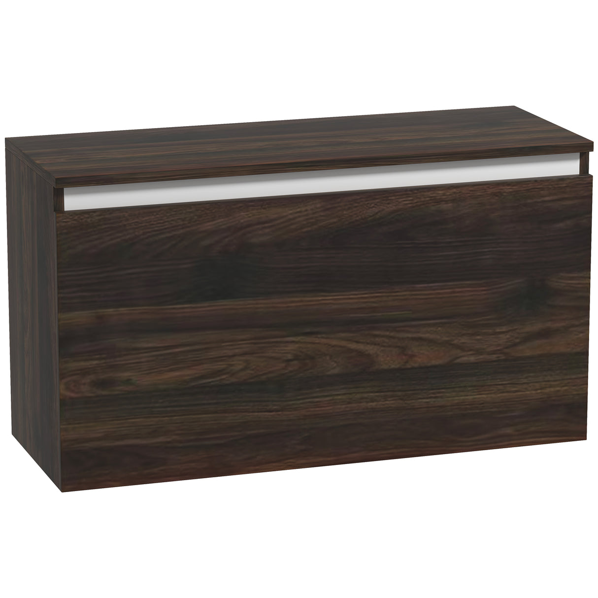 easycomfort easycomfort comodino sospeso con cassetto senza maniglie e con fissaggio a parete 80x30x45cm noce