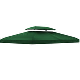 easycomfort easycomfort copertura per gazebo 4x3 m a 2 livelli in poliestere con cinghie e 10 fori di drenaggio verde