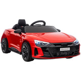 easycomfort easycomfort macchina elettrica per bambini 5 anni max licenza audi con pulsanti cinture e fari 103x58x41 cm rossa e nera