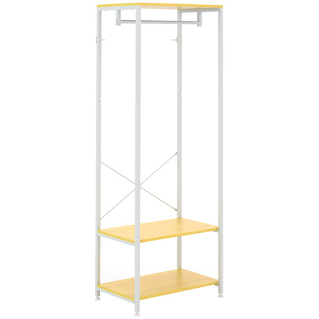 easycomfort easycomfort mobile appendiabiti 2 in 1 con ripiano a 2 livelli in acciaio e truciolato 60x40x167 5 cm