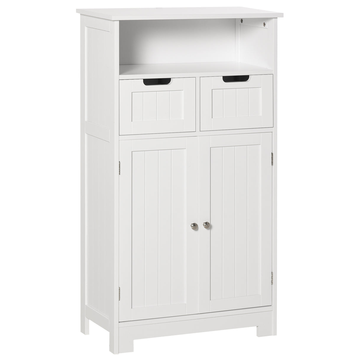 easycomfort easycomfort mobile bagno multiuso salvaspazio armadietto da bagno con armadietto 2 ante mensola e 2 cassetti regolabili 60x30x108 8cm bianco ean 8054144131023