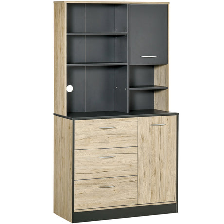 immagine-1-easycomfort-easycomfort-mobile-cucina-credenza-moderna-salvaspazio-con-2-armadietti-3-cassetti-3-ripiani-legno-90-x-39-x-169cm-colore-grigio-rovere-chiaro