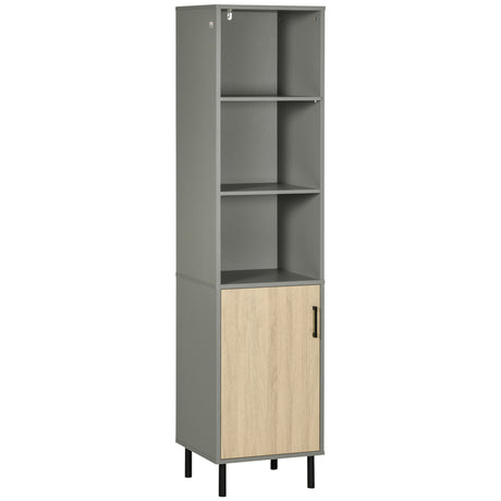 immagine-1-easycomfort-easycomfort-mobile-multiuso-in-truciolato-e-metallo-con-2-ripiani-aperti-e-armadietto-a-3-livelli-40x38x170cm-grigio-e-color-rovere