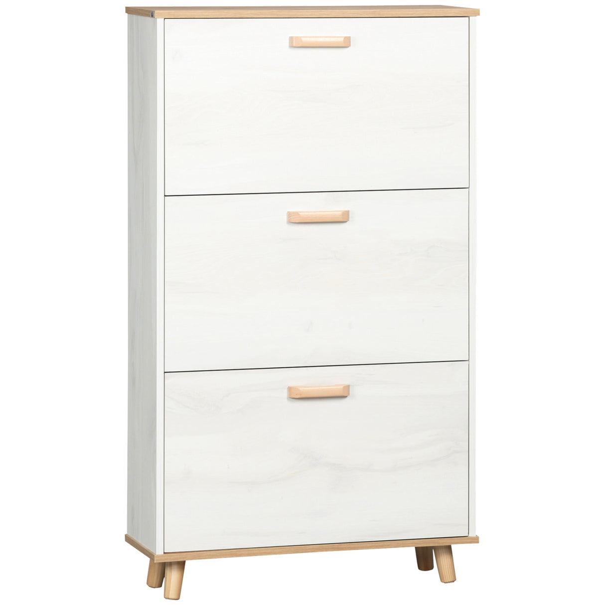 easycomfort easycomfort mobile scarpiera salvaspazio in truciolato con 3 cassetti e 2 ripiani interni regolabili 70x23 5x122 cm bianco