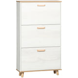 easycomfort easycomfort mobile scarpiera salvaspazio in truciolato con 3 cassetti e 2 ripiani interni regolabili 70x23 5x122 cm bianco
