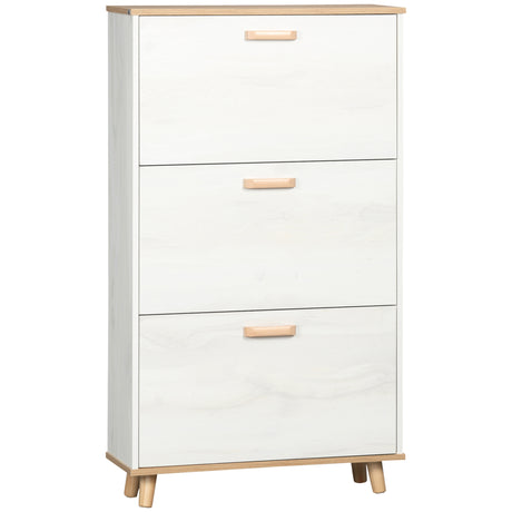 easycomfort easycomfort mobile scarpiera salvaspazio in truciolato con 3 cassetti e 2 ripiani interni regolabili 70x23 5x122 cm bianco