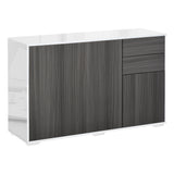 easycomfort easycomfort mobiletto armadietto multiuso per soggiorno cucina ufficio 2 cassetti e 2 armadietti con apertura a pressione grigio
