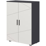 easycomfort easycomfort mobiletto bagno 2 ante in legno con 3 ripiani e chiusura ammortizzata 60x30x82cm grigio