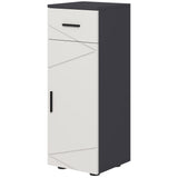 easycomfort easycomfort mobiletto bagno in truciolato con cassetto e armadietto a 2 livelli regolabili 30x30x82 cm grigio
