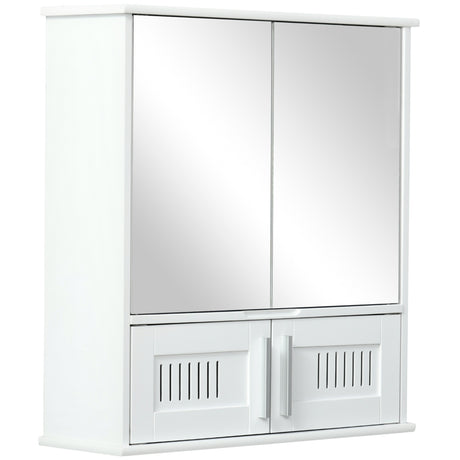 easycomfort easycomfort mobiletto bagno pensile con antine a specchio 55x17 5x60cm bianco