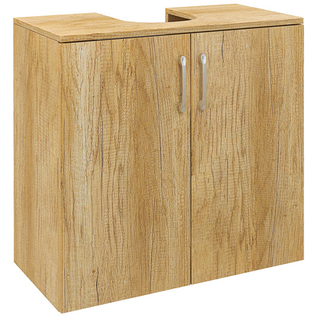 easycomfort easycomfort mobiletto bagno sottolavabo sospeso a 2 ante con 2 ripiani in legno colore naturale
