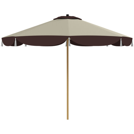easycomfort easycomfort ombrellone da giardino 2 6 m con copertura uv50 presa daria e 8 stecche beige