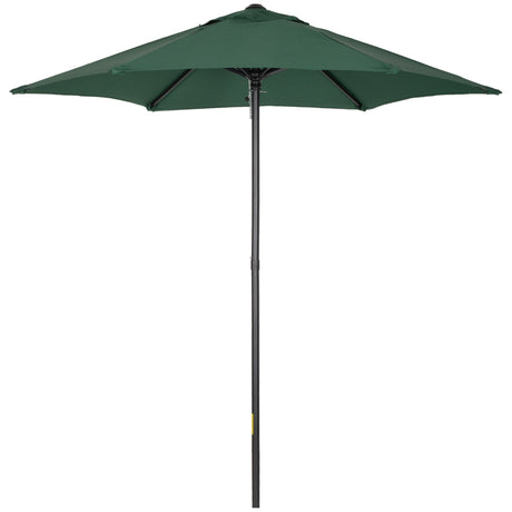 easycomfort easycomfort ombrellone da giardino 2x2 m a 6 stecche con presa daria in alluminio metallo e poliestere verde