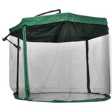 easycomfort easycomfort ombrellone da giardino 3x3 m con zanzariera apertura a manovella e base a croce verde