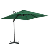 easycomfort easycomfort ombrellone da giardino a manovella 2 5x2 5 m con rotazione 360 e parasole regolabile verde