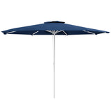 easycomfort easycomfort ombrellone da giardino ad altezza regolabile in metallo e poliestere 292x242 cm blu scuro