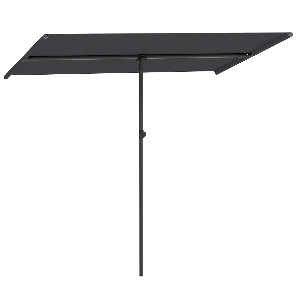 easycomfort easycomfort ombrellone per esterni 1 5x2 m girevole a 180 in poliestere e alluminio 150x205x120 215 cm grigio scuro