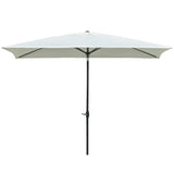 easycomfort easycomfort ombrellone rettangolare 2x3 m da giardino con apertura a manovella e inclinazione regolabile beige