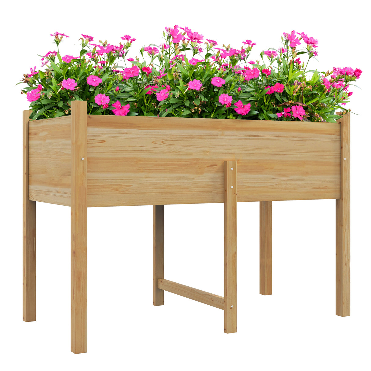 easycomfort easycomfort orto rialzato con 2 fori di drenaggio e sacca in tessuto non tessuto in legno di abete 115x55x80 cm