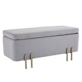 easycomfort easycomfort panca contenitore imbottita per soggiorno e camera da letto 100 x 40 x 42 cm grigio ean 8054144132105