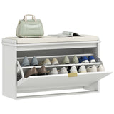 easycomfort easycomfort panca scarpiera con ripiano interno in legno e tessuto effetto lino 80x26x47 5 cm bianca e beige