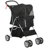 easycomfort easycomfort passeggino per cani pieghevole con cestino e portabicchiere peso max 10 kg 75x45x97cm nero