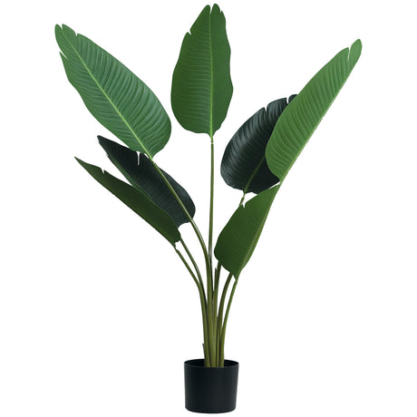easycomfort easycomfort pianta artificiale uccello del paradiso alta 120cm con vaso per interni ed esterni