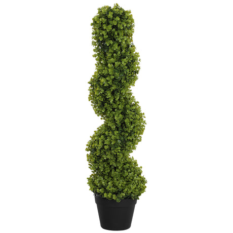easycomfort easycomfort pianta finta di eucalipto a spirale con vaso incluso per interno ed esterno altezza 90 cm verde