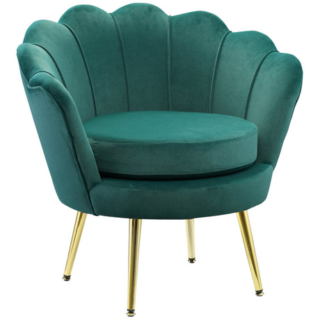 easycomfort easycomfort poltrona a conchiglia poltroncina vintage poltroncina da camera e salotto design elegante con schienale alto 76x67x74cm verde scuro