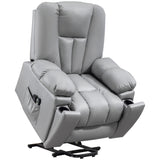 easycomfort easycomfort poltrona alzapersona reclinabile con 8 punti massaggianti e telecomando in microfibra 94x96x106 cm grigio