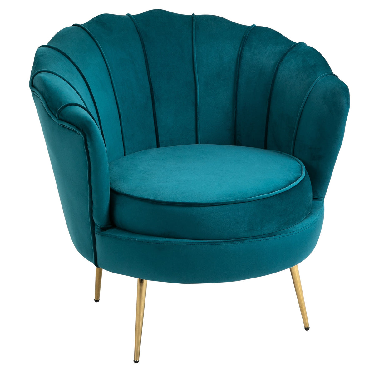 easycomfort easycomfort poltrona di design stile vintage imbottita in velluto 79x77x77cm verde petrolio ean 8054144138367