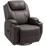 easycomfort easycomfort poltrona massaggiante reclinabile con 8 punti massaggio e 5 modalita 84x92x109cm marrone scuro