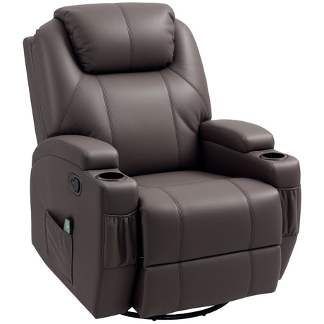 easycomfort easycomfort poltrona massaggiante reclinabile con 8 punti massaggio e 5 modalita 84x92x109cm marrone scuro