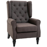 easycomfort easycomfort poltrona per salotto in stile francese con seduta imbottita e cuscini in poliestere 74x86x102 cm marrone