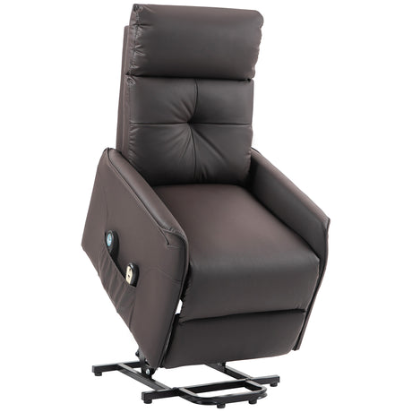 easycomfort easycomfort poltrona relax alzapersona e reclinabile con 8 punti massaggio e riscaldamento 2 telecomandi marrone